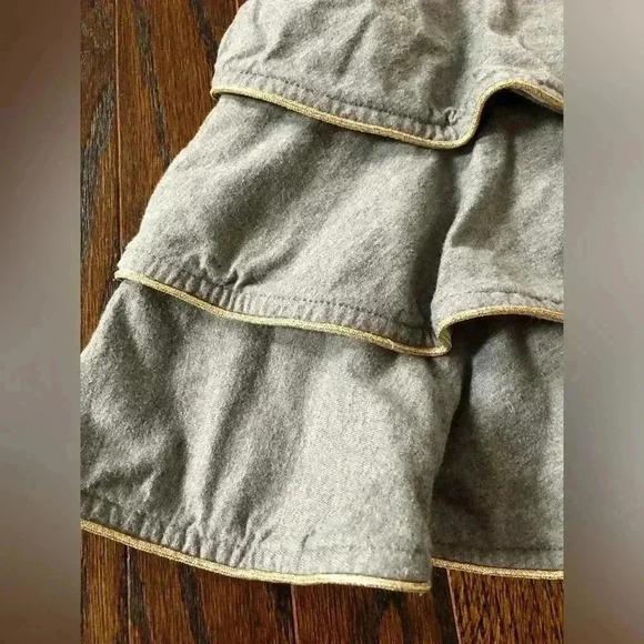 Hanna Andersson Girls 6-7 (120cm) Lavender Dress w/Gray Tiered Ruffled Skirt - Picture 3 of 7